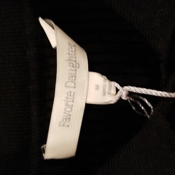 💕FAVORITE DAUGHTER💕 Lena Long Cardigan ~ Black M NWT Ribbed Cotton Cashmere - Picture 13 of 16